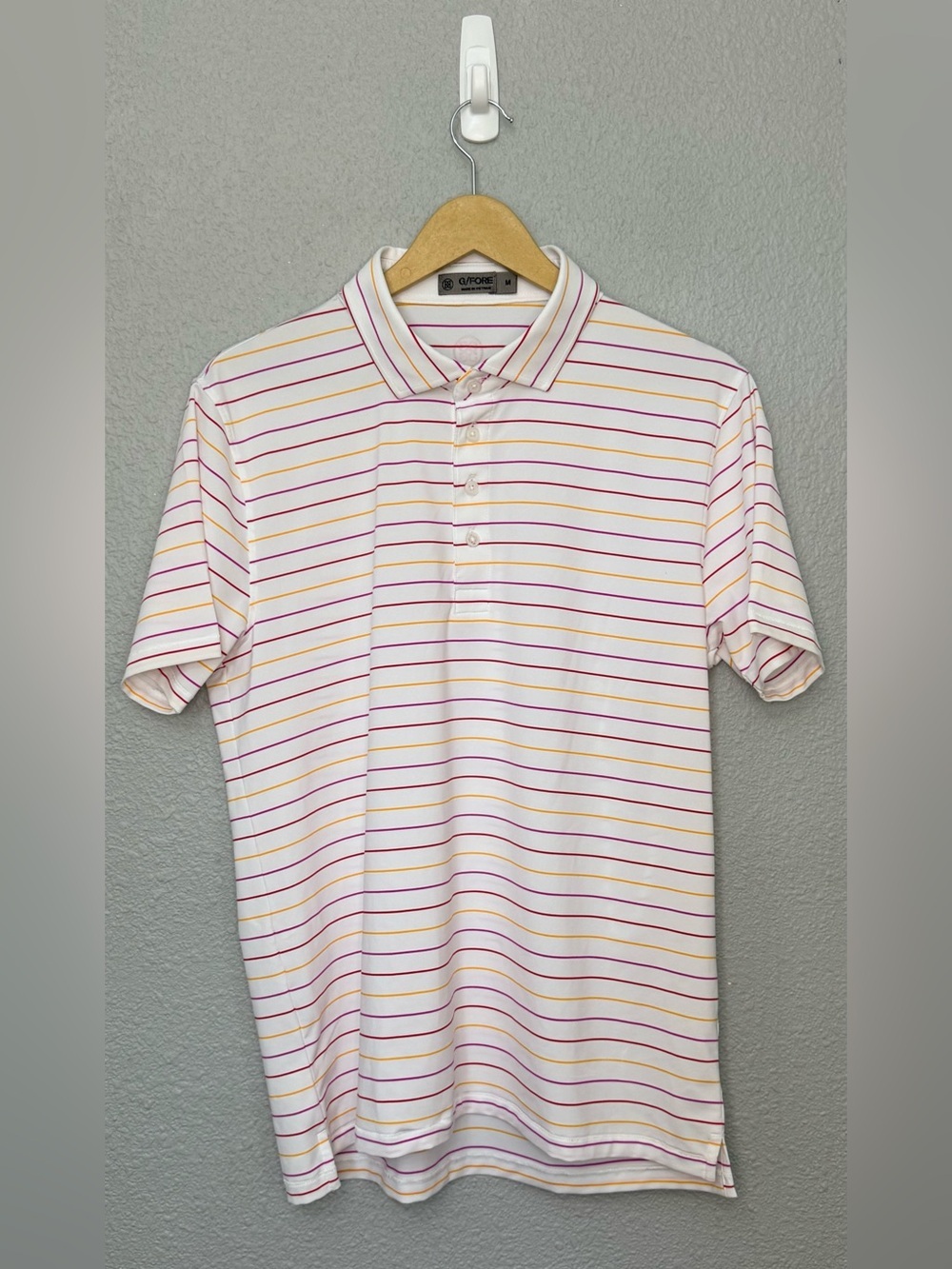 G/FORE | Pencil Stripe Performance Polo | Size Medium